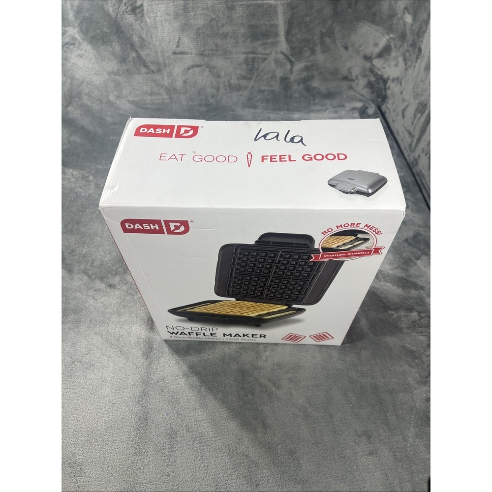 Dash No Drip Waffle Maker Non-Stick Easy Wipe Clean 1200 Watt Black Graphite NEW - Picture 4 of 10